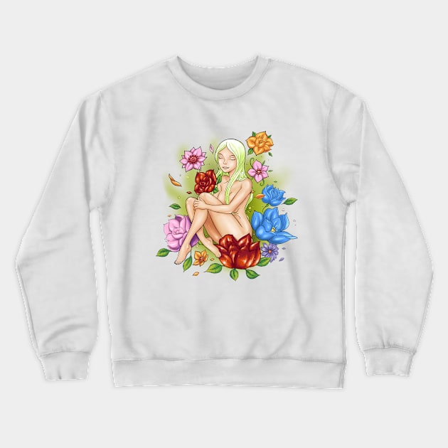 Lady Flower Crewneck Sweatshirt by LexSeifer